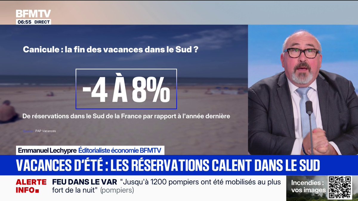 Les réservations de vacances dans sud de la France chutent en faveur de la Manche et du Nord