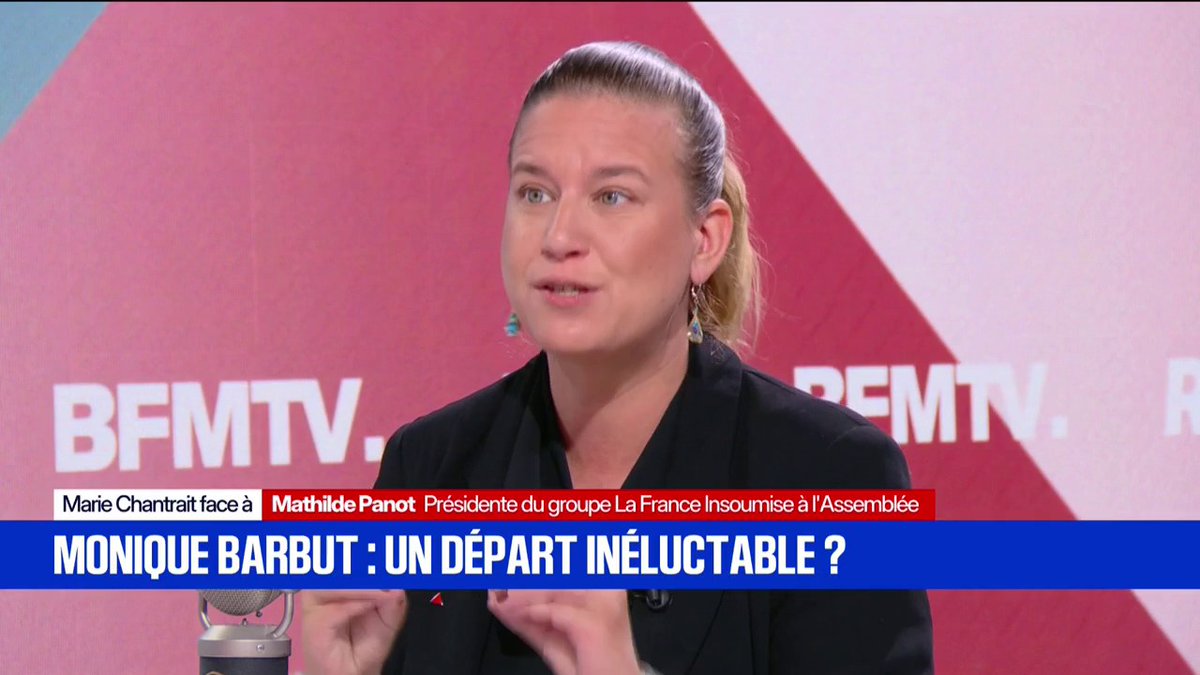 "La macronie est en train de s'effondrer sur elle-même" ➡️ Mathilde Panot (LFI) sur la démission de Monique Barbut présentée à Emmanuel Macron