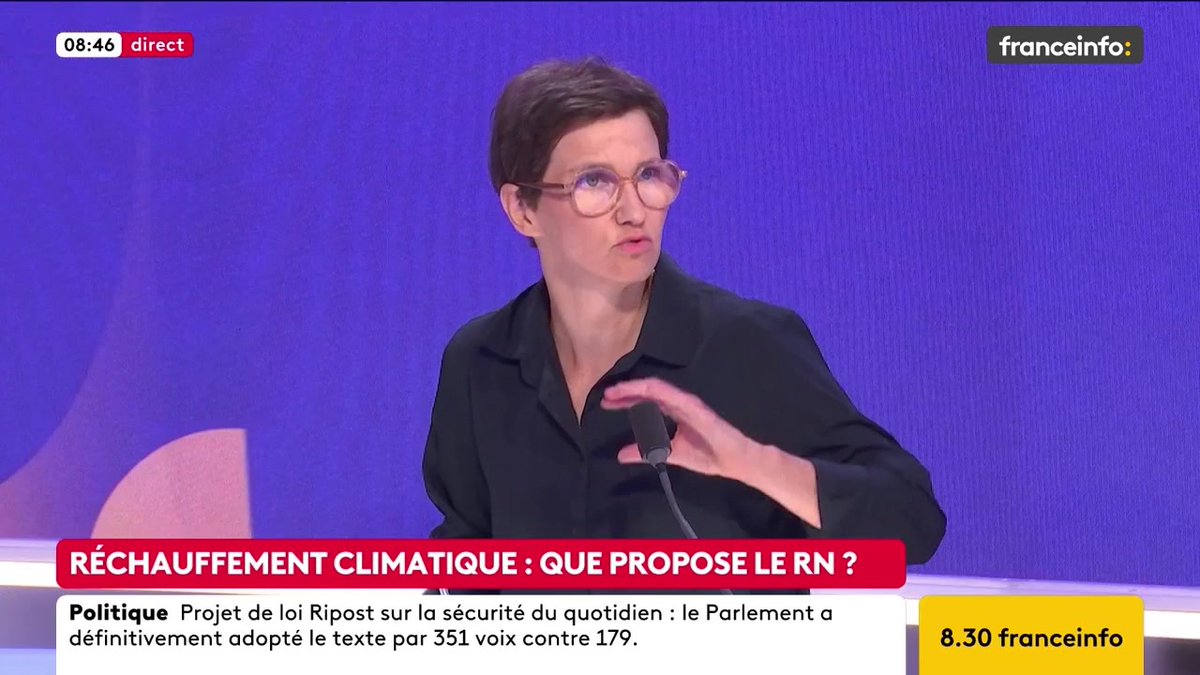 🔴 Réchauffement climatique : que propose le RN ? ➡️ "Il faut miser sur la biomasse, il faut miser sur la géothermie, il faut miser sur toutes les pistes d'énergies véritablement renouvelables", dit Julien Odoul, député RN de l'Yonne.