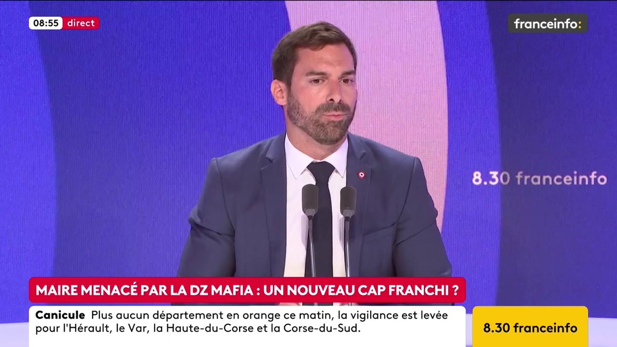 🔴 Maire menacé par la DZ Mafia ➡️ "DZ Mafia ça veut dire quoi ? C'est 'Algérienne Mafia', donc il y a quand même des liens avec une part de l'immigration qui a fait du trafic de drogue son fonds de commerce et qui constitue une menace extrêmement sérieuse", dit Julien Odoul.