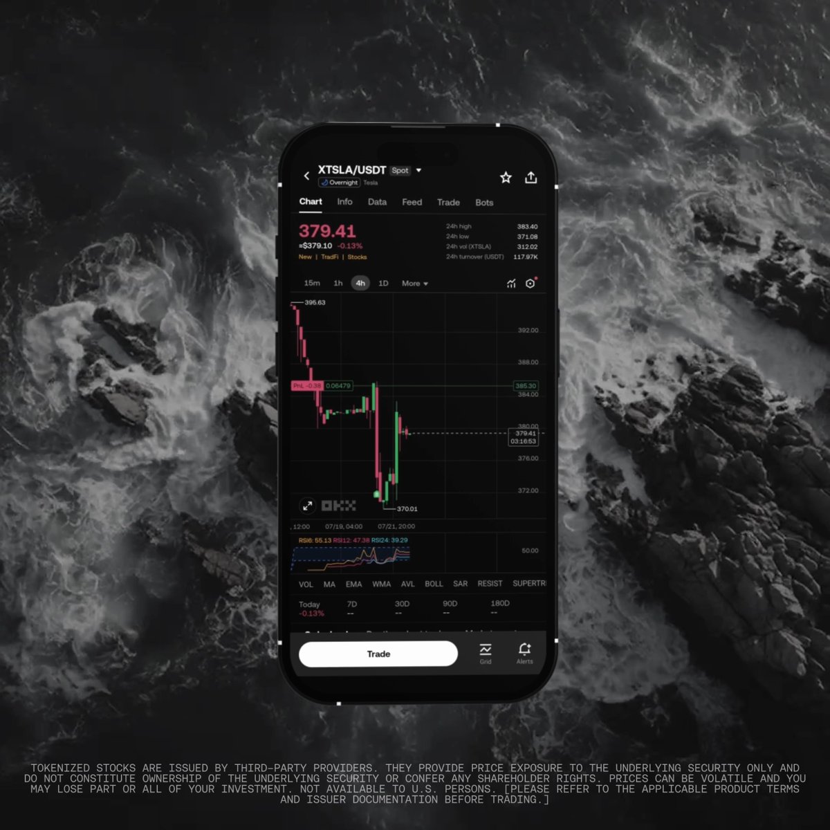 High highs. Sudden drops. Whiplash moves. Let Grid Bot do the work during the earnings period. Automate trades of $XTSLA and 40+ tokenized stocks and ETFs to capitalize on market volatility. Here's how 🎥