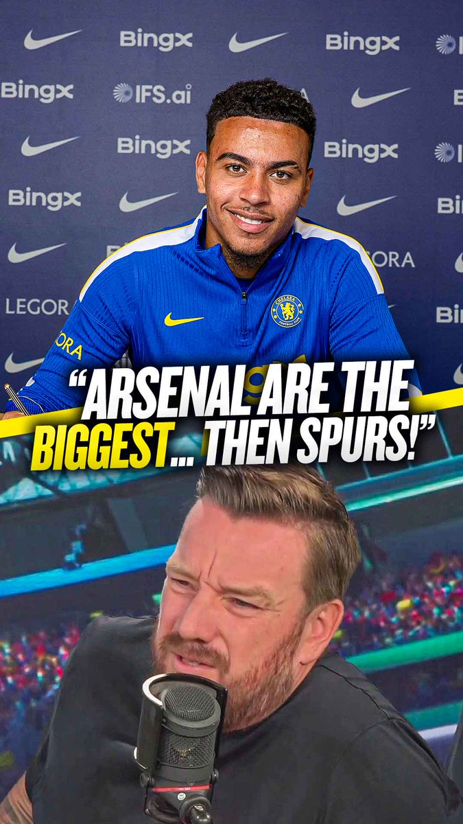 🤷♂️ "Arsenal are the biggest in London... then Tottenham... then Chelsea!" 🤦♂️ "One of the ends of their stadium is called The Shed End! Get yourselves a new stadium!" O'Hara is not having Morgan Rogers claiming he's joined London's biggest club in his #CFC signing video! ❌