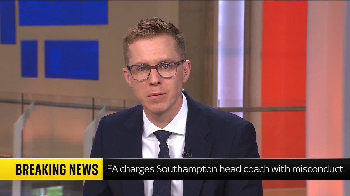 BREAKING: Southampton head coach Tonda Eckert has been charged with misconduct by the Football Association over 'Spygate' scandal. 📺 Sky 501, Virgin 602, Freeview 233 and YouTube