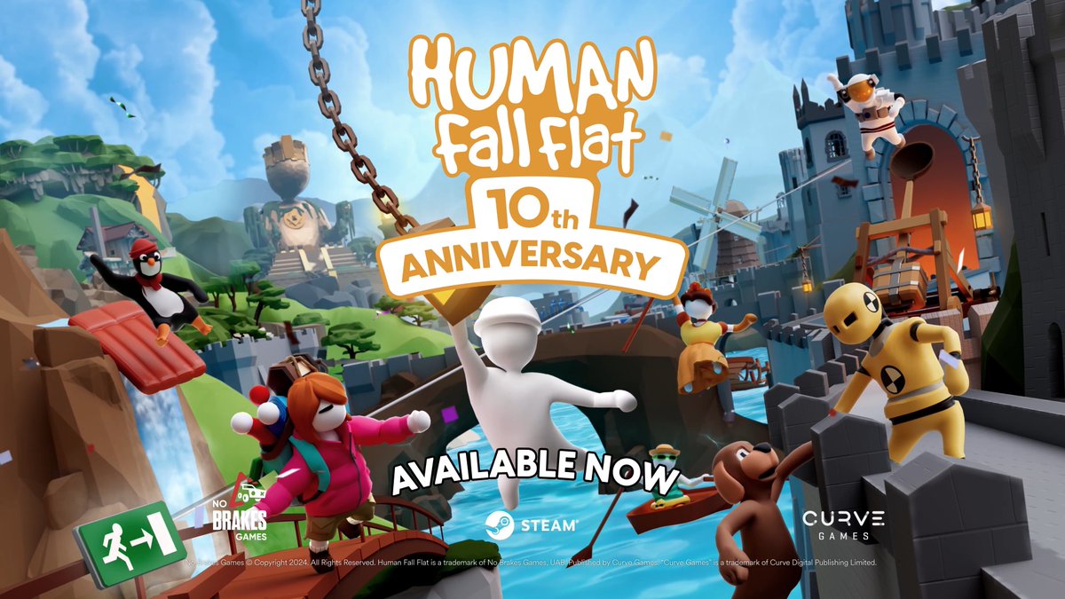 Today we celebrate our 10th Anniversary with a special level drop! 🎉 Take a trip down memory lane...discover hidden, never-before-shared secrets about Human Fall Flat during development and play revamped takes on classic fan-favorite puzzles! Free update, out NOW!
