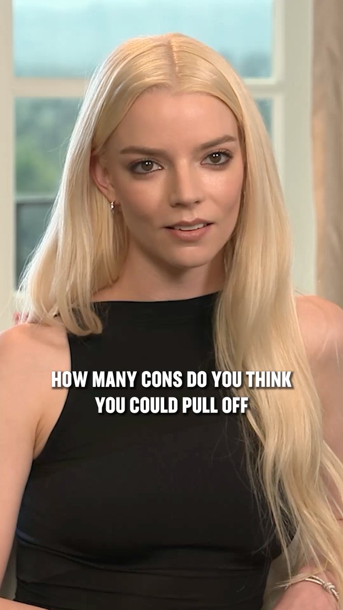 #Lucky stars Anya Taylor-Joy and Timothy Olyphant debate if they would make good con artists or not.