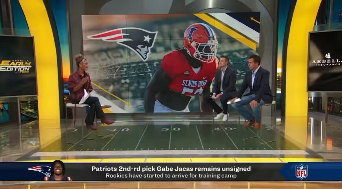 NFL insider Albert Breer on Patriots rookie Gabe Jacas: 🎥: NBC Sports Boston “I assume he wasn’t there…you’re inching closer now to the idea that maybe this ends up being a red shirt year.”