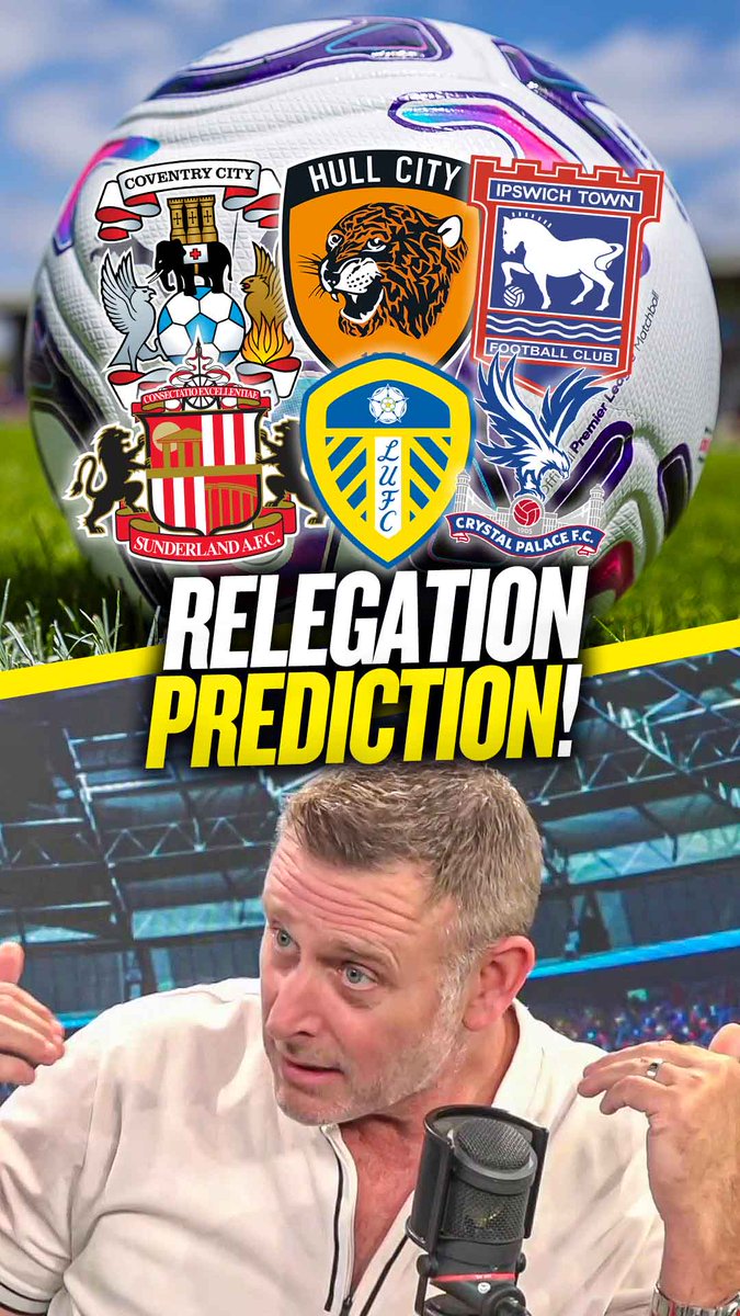 🔵 Coventry 🐈‍⬛ Sunderland 🐯 Hull City 🚜 Ipswich ⚪️ Leeds United 🦅 Crystal Palace Darragh MacAnthony examines who is most likely to get relegated from the 26/27 Premier League as it stands! ⬇️👀