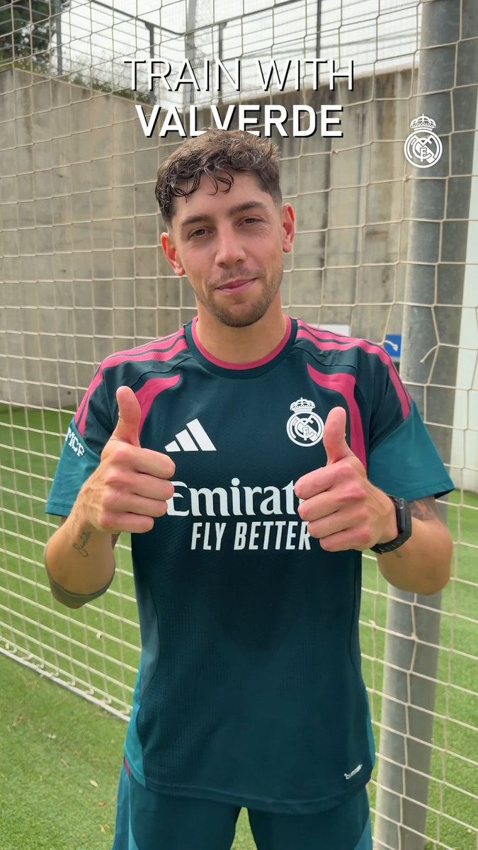 😉 Un día de entrenamiento con @FedeeValverde...