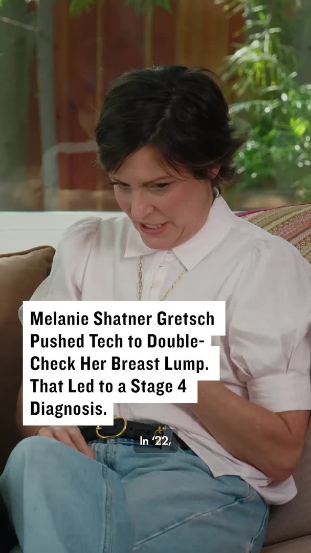 🔗: #MelanieShatner is reflecting on the moment before she was diagnosed with stage 4 breast cancer, and the little voice that guided her to get checked quickly. See the full interview on the #PeopleApp.