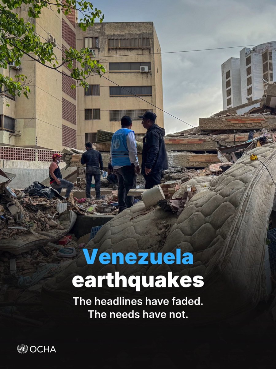 One month ago, devastating earthquakes changed lives across #Venezuela. Today, communities are rebuilding. Humanitarian partners continue providing basic assistance to families affected by the disaster. Read the full report: