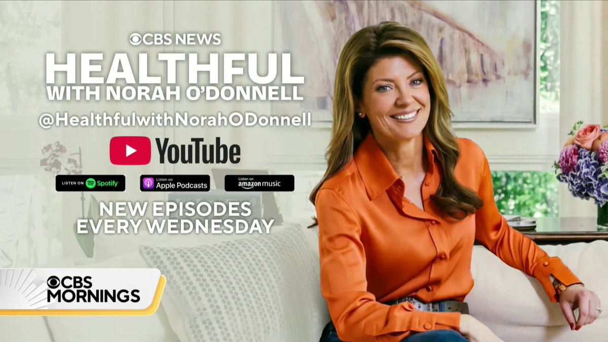 .Norah O'Donnell 🇺🇸 wants to “invigorate the conversation about women’s health and inspire people to take care of their own health” with her new podcast, “Healthful with Norah O’Donnell,” featuring conversations with experts on topics from lung cancer to menopause. Norah shares some of what she’s learned so far — and what topics she’s hoping to cover in future episodes.