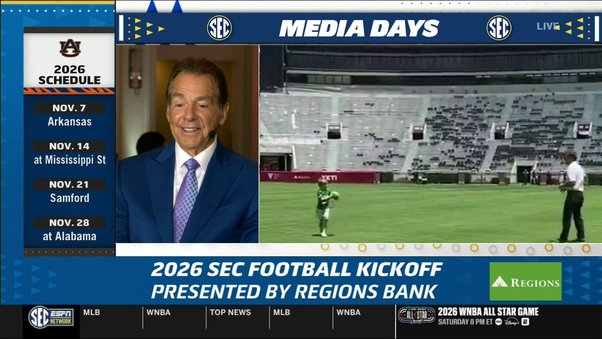 The smile on Nick Saban's face watching his grandson throw the football ๐ฅน