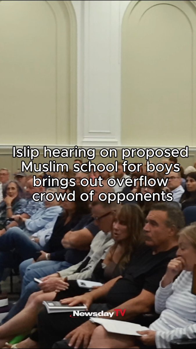 An overflow crowd of about 600 people packed an Islip Town meeting hall to protest a planned boarding school for Muslim boys in Bay Shore. The crowd filled all 500 seats in the auditorium at Islip Town Hall West, with another 100 lined up outside unable to enter the Islip Town Zoning Board of Appeals meeting. Read the full story here: . . . #longisland #townboardmeeting #liny #newyork #longislandnewyork