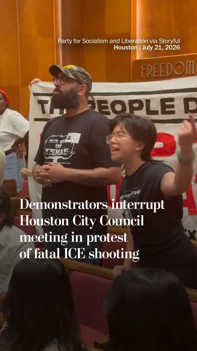 Anti-ICE protesters interrupted a Houston City Council meeting after Lorenzo Salgado Araujo was killed by an ICE officer in Houston, chanting “Justice for Lorenzo.”