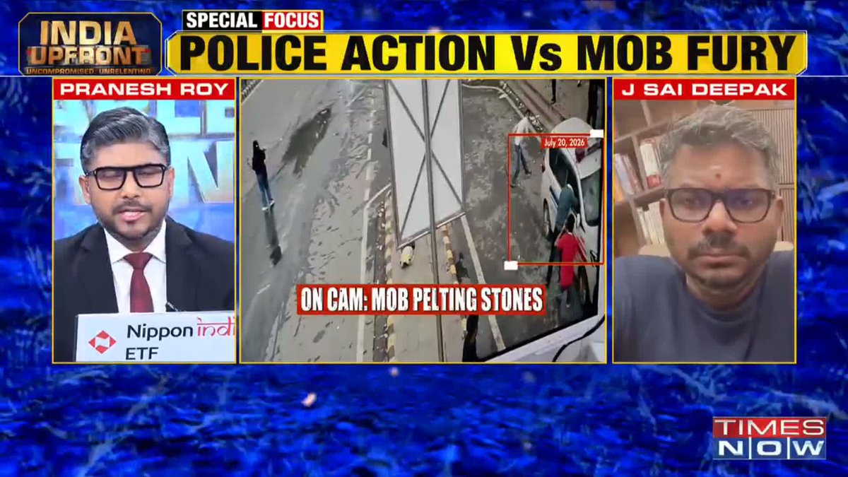Real 'Andolan' Vs Anarchy Police Action Vs Mob Fury Accountability Vs Ambush Perception Vs Provocation What's Right, What's Wrong J. Sai Deepak (Sai Deepak J) Joins The Debate Watch INDIA UPFRONT with @RoyPranesh