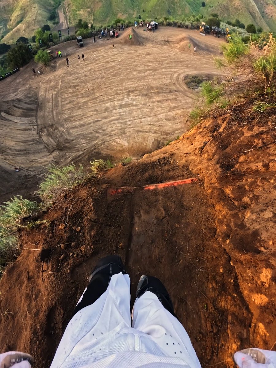 Uhhh, that's a cliff?! 🤯 Josh Hill's POV of his 70ft drop is simply insane. 🎥 #GoProHERO13 Black Ultra Wide Edition 📍 Monster Energy #FullDescend #GoPro #GoProMoto #MonsterEnergyFullDescend