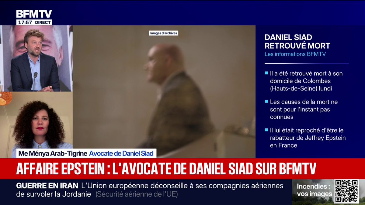Mort de Daniel Siad: "Il n'a jamais été question d'idées noires", affirme son avocate Ménya Arab-Tigrine