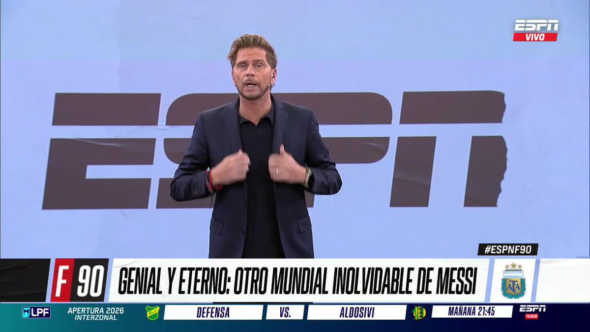 "YO A ESTE EQUIPO LO RECUERDO, NO POR HABER PERDIDO LA FINAL, SINO POR HABERLE GANADO A INGLATERRA" Contundente editorial del Sebastián Vignolo, de lo que dejó el Mundial de la Selección argentina. ▶️ Mirá #ESPNF90 en el Plan Premium de #DisneyPlus