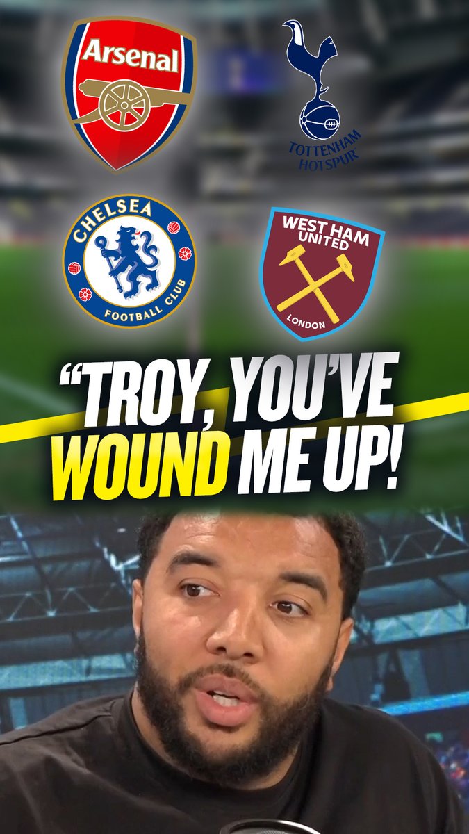 🤣 "Troy, I had to call up... You've wound me right up." ⚪️ "It's Arsenal, Spurs, Chelsea &amp; West Ham." 👀 "From a global support POV, we'd make Chelsea look tiny!" This Spurs fan explains why he ranks Spurs above Chelsea in his "Biggest London Club" ranking