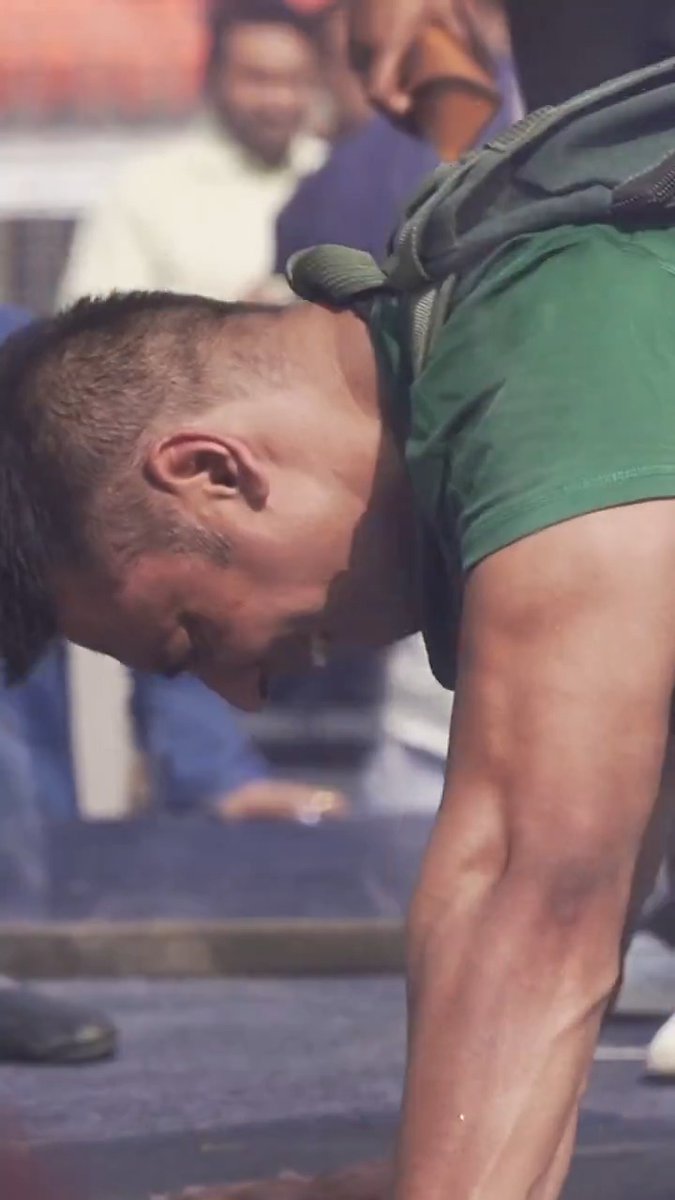 Most push ups in one hour with a 60 lb pack 💪 822 by Rohtash Choudhary @pushupmanofind 🇮🇳