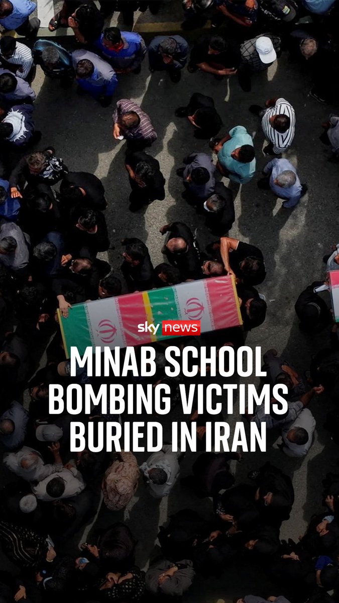 A funeral procession has been held for the students and teachers killed when a missile struck Shajareh Tayyebeh School in Minab on the first day of the Iran war. The remains were recovered after weeks of searches in the school and and surrounding areas.