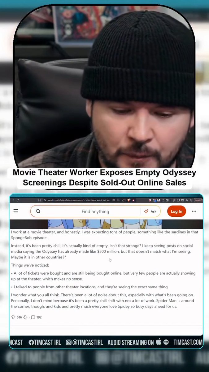 Movie Theater Worker Exposes Empty Odyssey Screenings Despite Sold-Out Online Sales