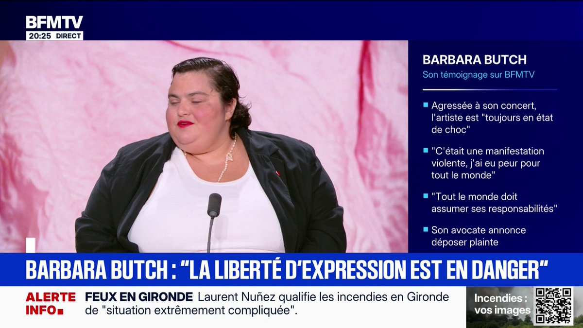 Concert interrompu à Grenoble: "La liberté d'expression est en danger", estime Barbara Butch