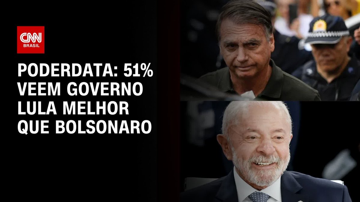 PoderData: 51% acham que governo Lula é melhor do que Bolsonaro; 34%, pior; assista #CNN360