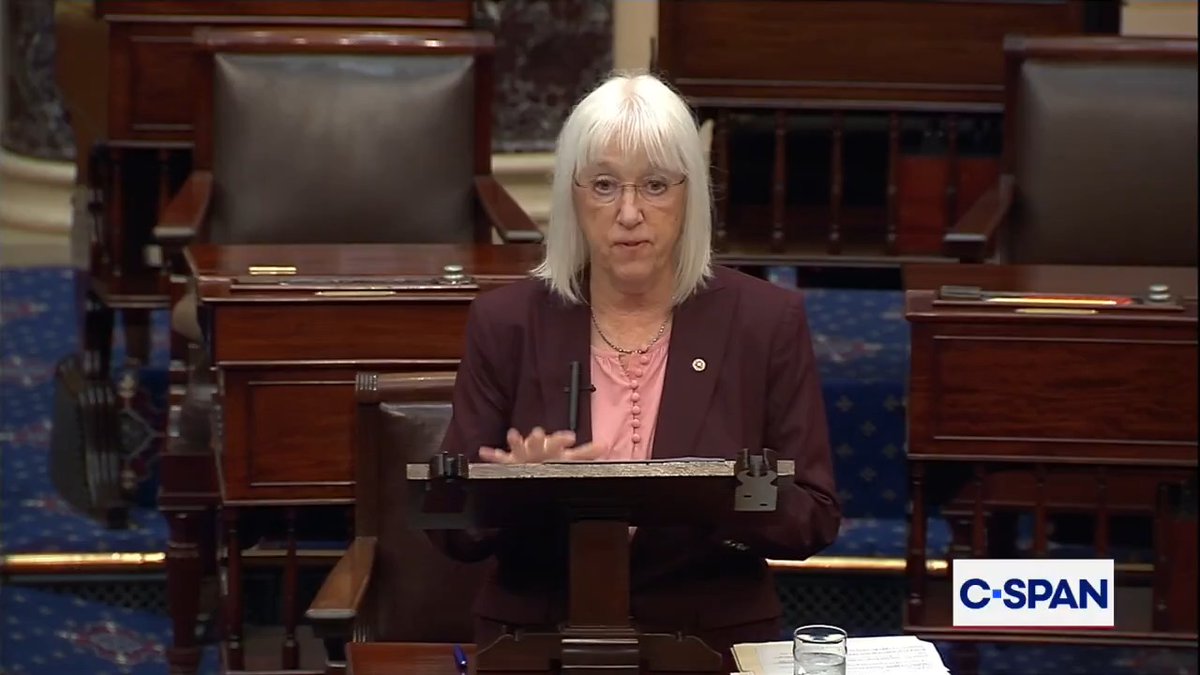 Sen. Senator Patty Murray (D-WA) objects Senator John Hoeven (R-ND)'s resolution to hold Canada accountable for wildfire damages: "What on earth are my colleagues doing here...? Canadian firefighters cross that border to help us fight our wildfires right here all the time."