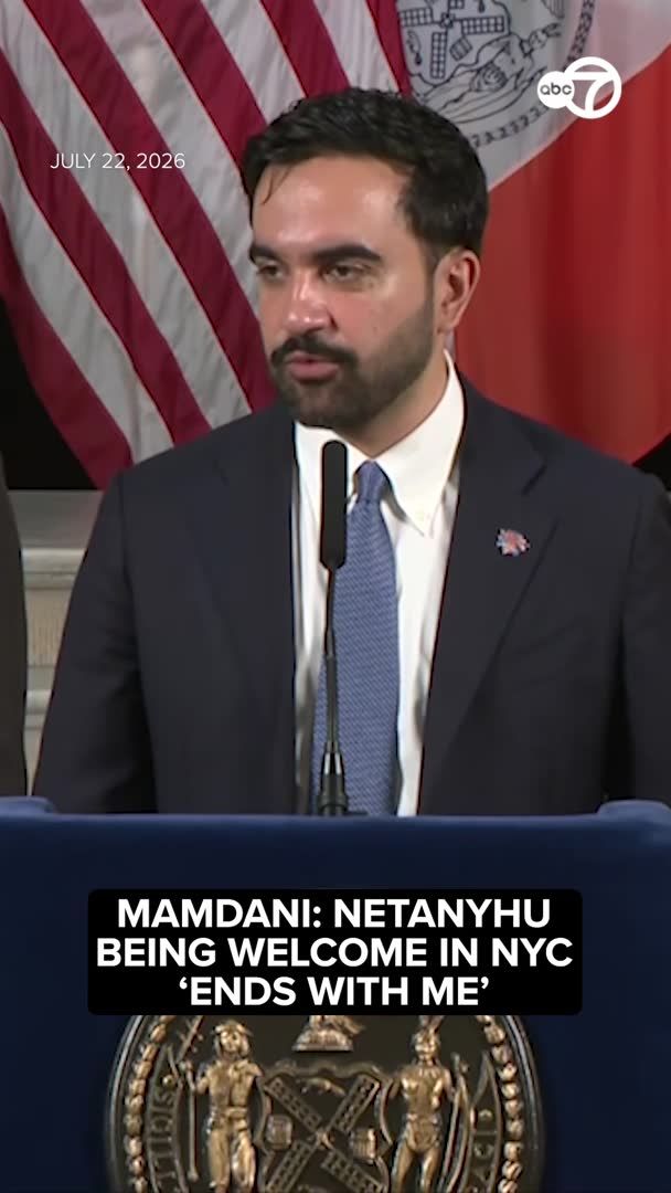 A day after he released a video acknowledging that NYC couldn't arrest Israeli Prime Minister Netanyahu, but called on the federal government to do so, Mayor Zohran Mamdani said Netanyahu's welcome in the city "ends with me." More:
