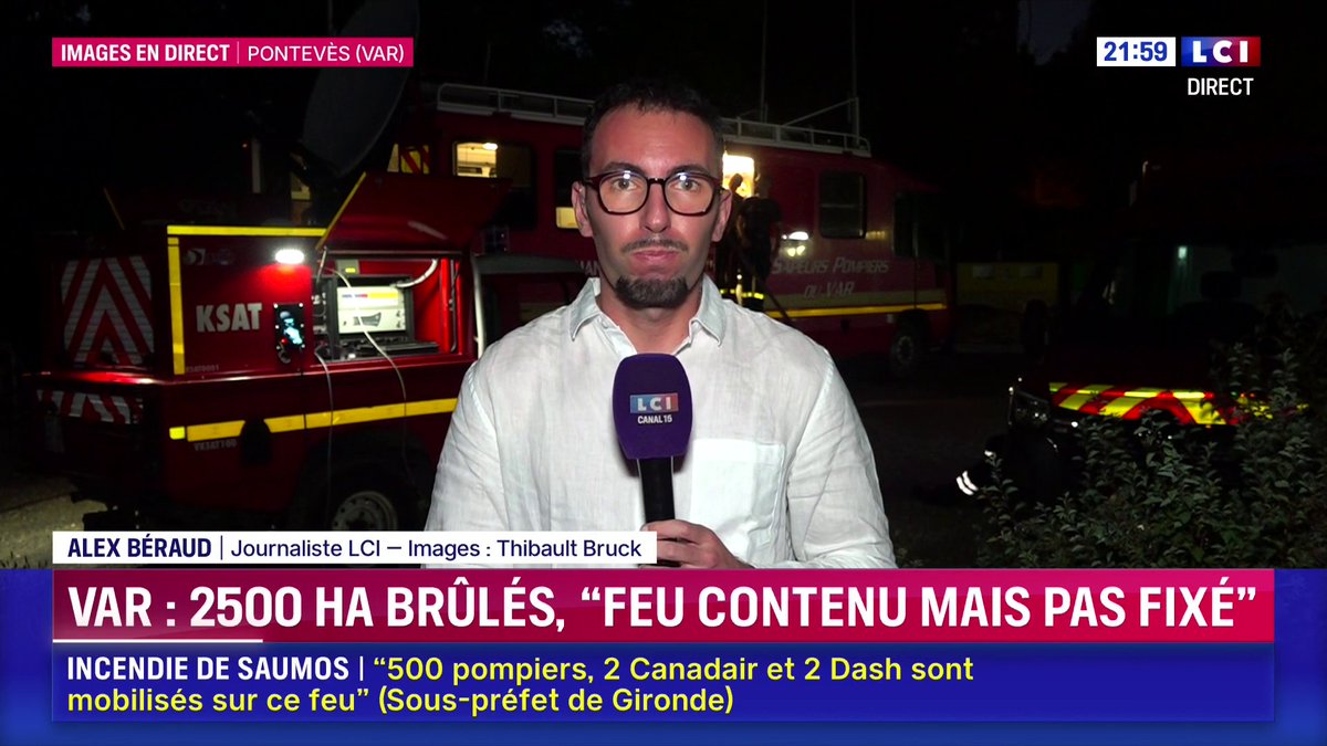 🔴 Dans le Var, 2.500 hectares brûlés, "feu contenu mais pas fixé"