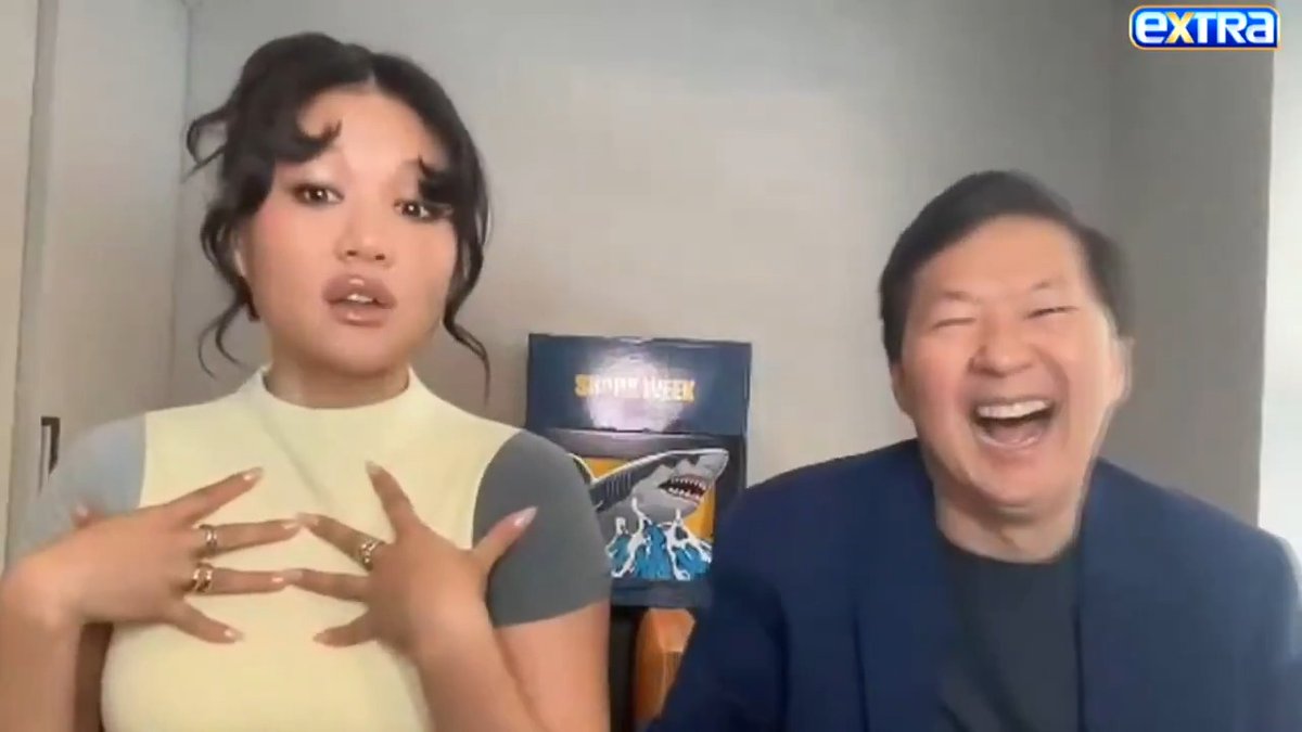 "KPop Demon Hunters" stars Ken Jeong & Rei Ami talk diving into #SharkWeek! 🦈 (Well, Rei Ami did — Ken watched from the boat! ☺️) Shark Week kicks off Sunday with "KPop Shark Heroes" on Discovery.