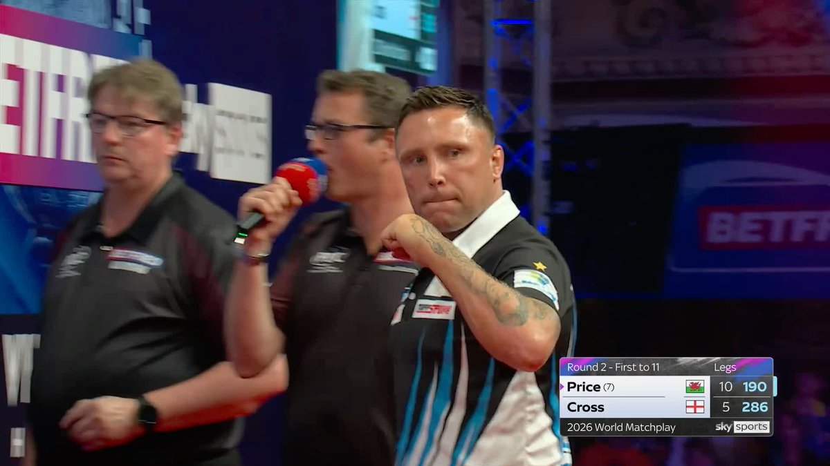 PRICE PREVAILS OVER CROSS! 💪 Gerwyn Price produces an accomplished performance to dispatch Rob Cross 11-5 and set up a quarter-final clash with Ross Smith! 📺 #MatchplayDarts