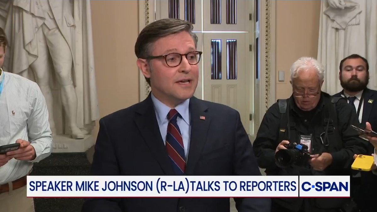 .Speaker Mike Johnson following passage of NDAA, a ban on Members of Congress stock trading and budget resolution: "This was obviously a consequential week for House Republicans but it was a very consequential week for the American people."