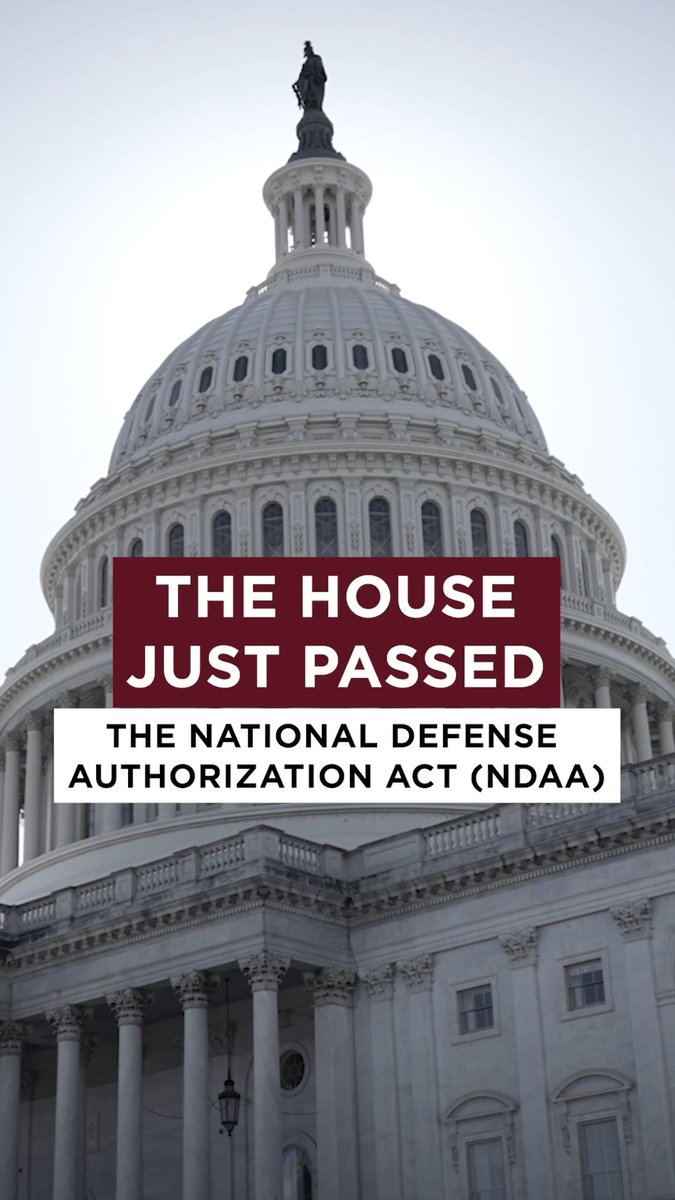 The House just passed the National Defense Authorization Act, authorizing pro-Israel provisions that will help keep America & Israel safe. The bill prioritizes U.S.-Israeli defense cooperation to further enable both nations to counter ongoing and emerging challenges. ๐บ๐ธ๐ค๐ฎ๐ฑ
