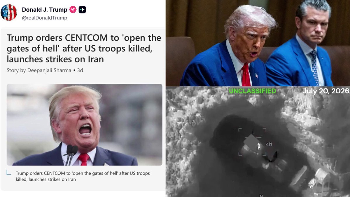 🚨 NOW: President Trump is BOMBING IRAN for the 12th straight night, CENTCOM announces This comes as 47 confirmed he told them to “open the GATES OF HELL” after several of our troops were killed Iran will lose a BRIDGE or POWER PLANT every time they strike a ship in the Strait of Hormuz Pray for the troops’ safety tonight 🙏🏻