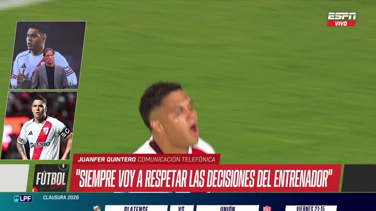 "Todo está claro: NO SOY PRIORIDAD PARA EL ENTRENADOR. No veo el misterio entre que vuelva a River o no. Lo respeto como persona pero futbolísticamente pensamos diferente". Juanfer Quintero sobre Chacho Coudet. 🇨🇴⚠️🇦🇷