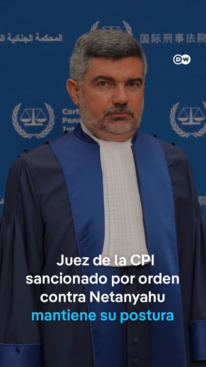 Juez de la CPI sancionado por la orden de detención contra Netanyahu se mantiene firme Un juez de la Corte Penal Internacional sancionado por Estados Unidos a raíz de la orden de detención dictada contra el primer ministro israelí, Benjamin Netanyahu, asegura a DW que sigue comprometido con su labor en la justicia internacional.