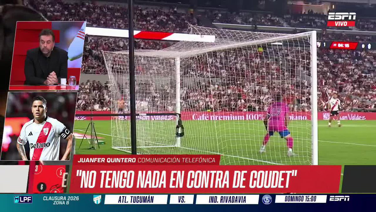 🗣️ "SI YO HUBIERA SIDO PRIORIDAD A LOS DOS DÍAS ME LLAMA Y ME DICE TE NECESITO ACÁ" Juanfer Quintero habló sobre su situación con River. ▶️ Mirá #ESPNEquipoF en el Plan Premium de #DisneyPlus