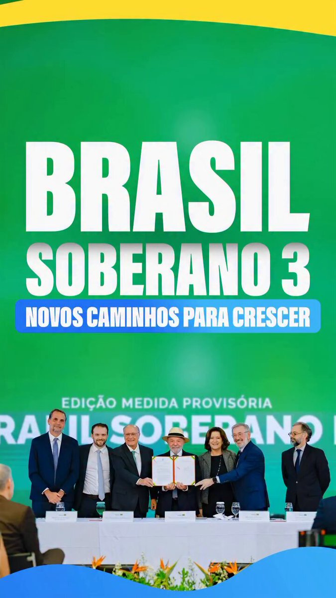O Brasil Soberano III reúne novas medidas para fortalecer as empresas brasileiras, ampliar o acesso ao crédito, proteger empregos, incentivar as exportações e abrir novos mercados para os produtos nacionais. 🇧🇷 É mais um passo para garantir que o Brasil continue crescendo, mesmo diante dos desafios da economia mundial. Estamos fortalecendo a nossa indústria, ampliando oportunidades para quem produz e trabalha e levando os produtos brasileiros cada vez mais longe. Com mais investimentos, mais crédito e mais mercados, seguimos construindo uma economia forte, competitiva e cada vez mais soberana.