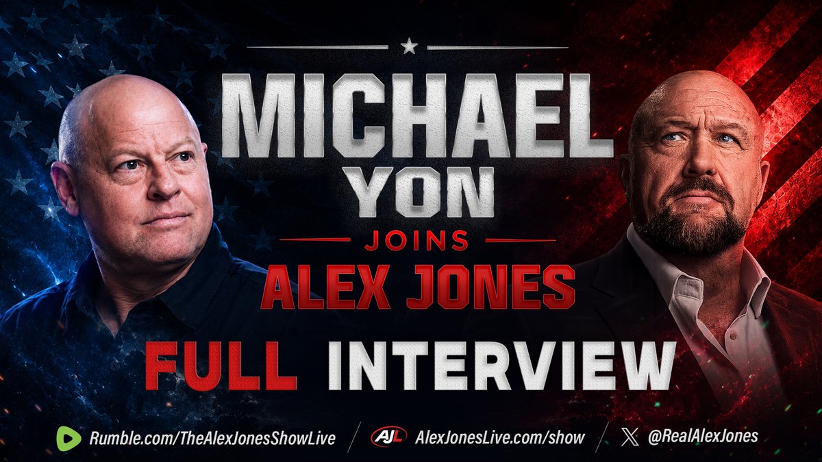 🚨IT'S OFFICIAL— WORLD WAR 3 HAS BEGUN! Former Green Beret & World Renowned Combat Journalist / Geopolitical Analyst, Michael Yon, Joins Alex Jones LIVE In-Studio To Break Down How The World's Two Major Power Blocks Are Now Locked In A Hot War For Global Domination! If You Want To Know What's Really Happening In The World, This Is Literally Tomorrow's News Today! FULL MICHAEL YON / ALEX JONES INTERVIEW! Michael Yon: Callsign BIG HONEY Alex Jones Network 🔴WATCH/SHARE THE LIVE X STREAM NOW: