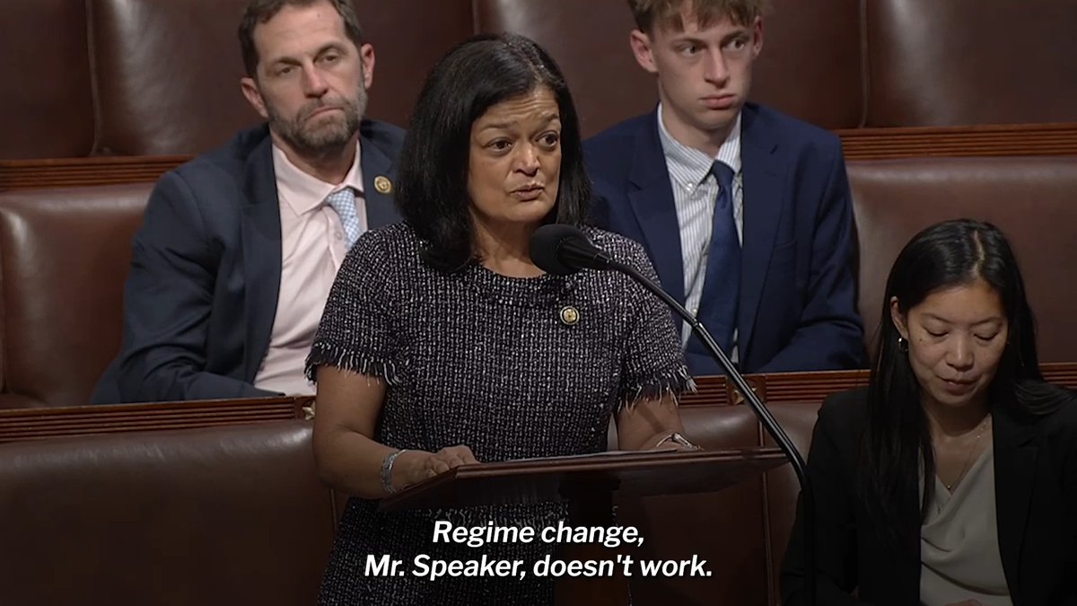 Regime change wars don’t work. They never have, they never will. We have to stop thinking that bombs are the answer. It’s time to pass my War Powers Resolution and end Trump’s war of choice in Iran.
