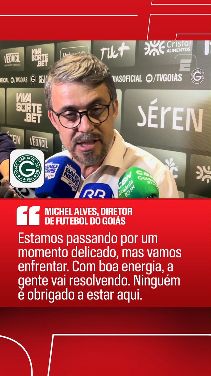Diretor de Futebol do Goiás falou sobre as pendências financeiras do clube e foi sincero. Michel Alves concedeu entrevista após empate com o Sport por 1 a 1 na Série B. 👉 Assista aos jogos da Série B pela ESPN no Plano Premium do #DisneyPlus! #FutebolNaESPN #SerieBNaESPN #Goias #Sport