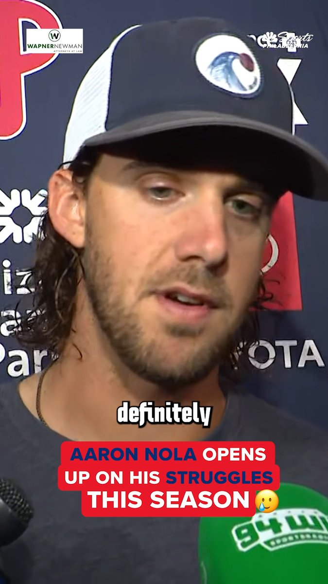 "It's definitely frustrating." Aaron Nola on his struggles pitching deeper into games. | Wapner Newman