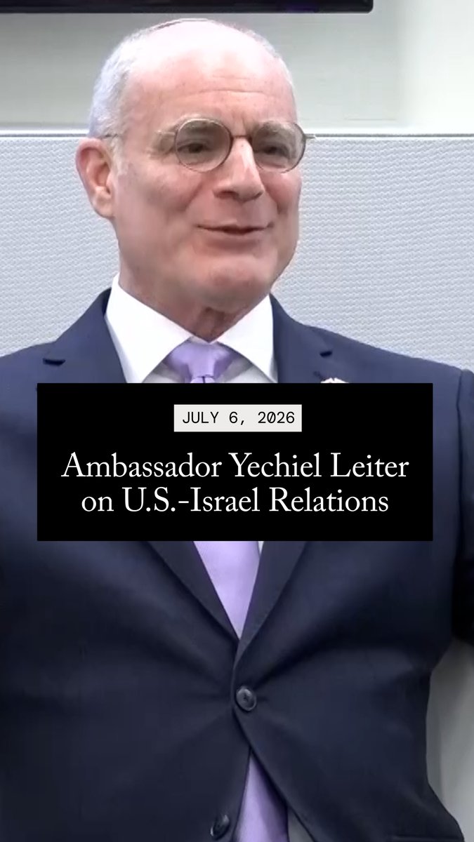“Part of the drama, the creating of narratives, you know, ‘Bibi Netanyahu schlepped the president of the United States into a war he didn’t want.’ I mean, the sheer stupidity, the dumbing down of the minds and projecting that kind of idiocy, is quite remarkable that people actually buy into it,” says Israeli Ambassador to the United States Yechiel Leiter. “It’s up to the United States to make a decision as to whether or not to embark on a war or not embark on a war.” 🔗 Watch the full conversation: