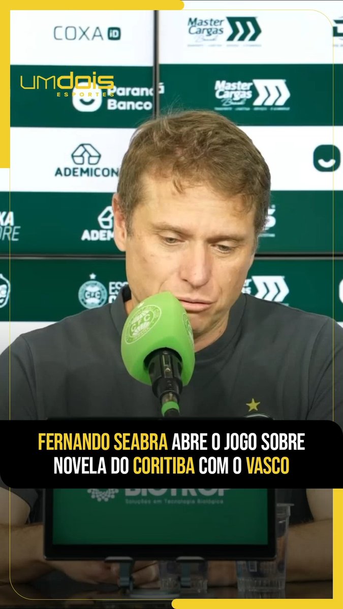 Fernando Seabra se pronuncia sobre a novela envolvendo o Vasco: 🎙️ "A negociação esteve muito perto de se concretizar e ela não se concretizou, porque precisava ter um entendimento entre todas as partes. E em relação à situação que envolvia a forma do pagamento de multa, eu tinha sido muito explícito desde o início que deveria ser nos termos que o Coritiba colocasse, porque eu posso ir pra algo que seja muito bom ou que seja excepcional, mas eu não posso sair mal da onde eu me sinto muito bem, da onde eu construí relações e da onde eu tenho muito respeito pela instituição, pelas pessoas que trabalham dentro e pela torcida" 🎥 Coritiba