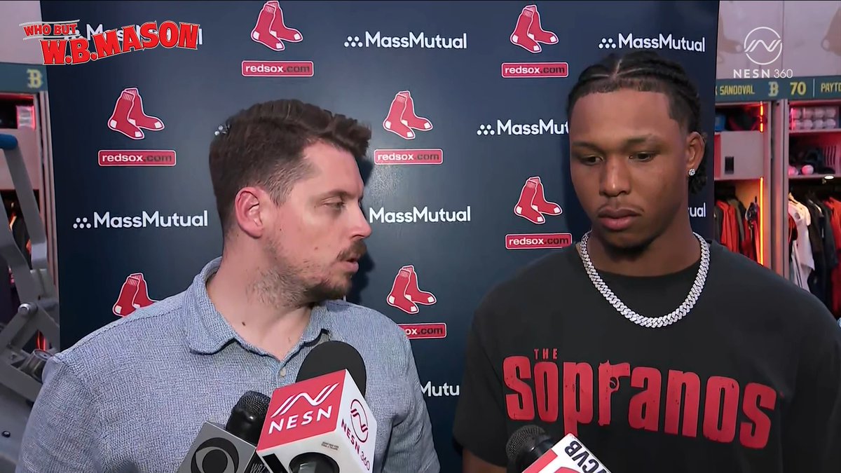 Brayan Bello (5.1 IP, 4 H, 0 R, BB, 5 K) on his outing tonight: "Since I've been here I've been ready physically and mentally, and today when the opportunity came up I was ready to take advantage of it." On the win streak: "That was a great streak and not something you see too often and our mentality is to keep winning going forward." 🎙️ Presented by W.B. Mason Co.