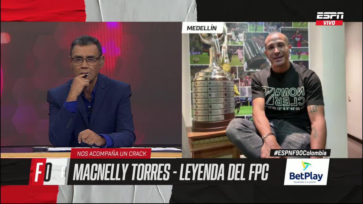 "Me decían que me faltó irme del club en un partido en el Atanasio y con la hinchada" Macnelly Torres sobre su partido de despedida con Atlético Nacional. ▶️ No te pierdas #ESPNF90Colombia en el Plan Premium de #DisneyPlus
