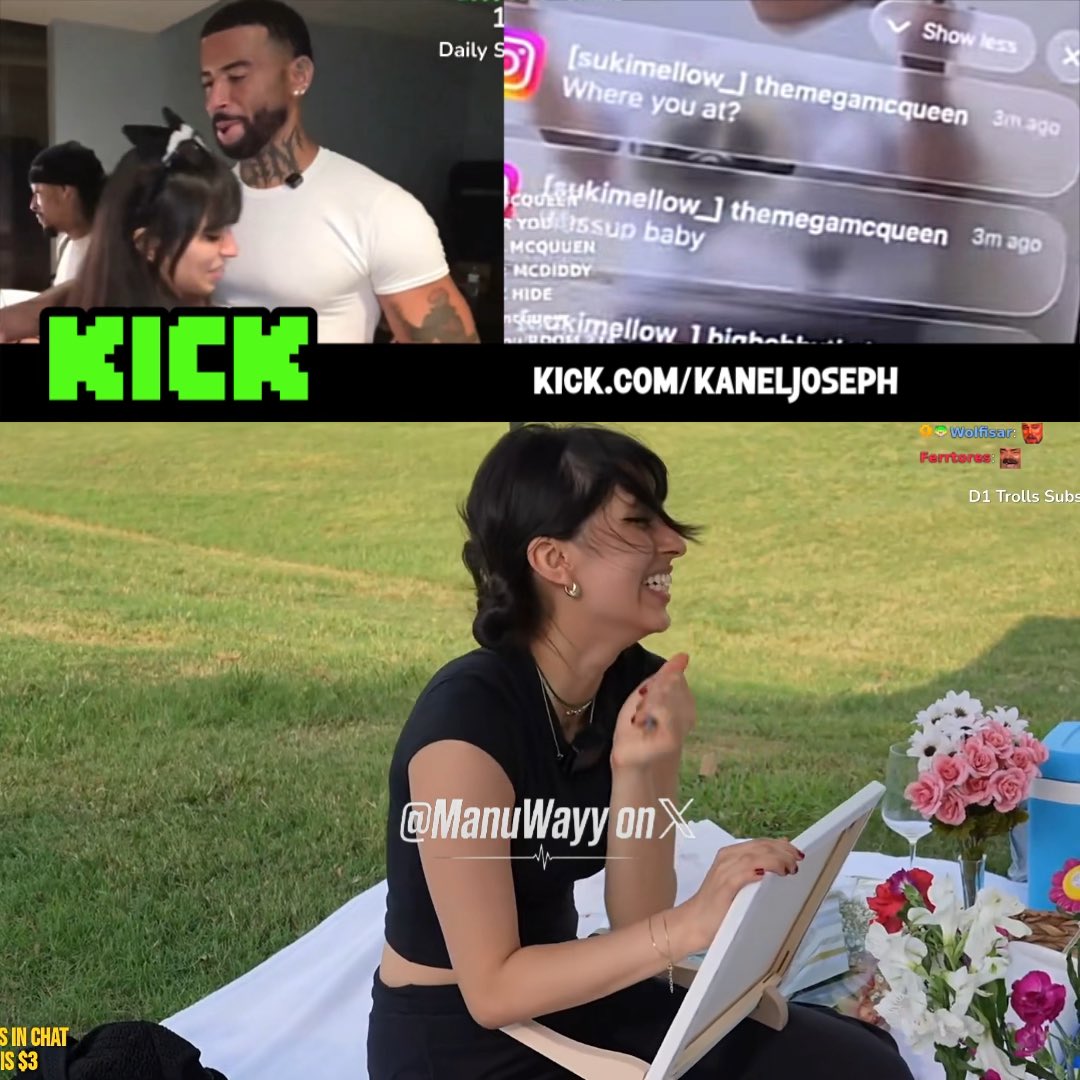 Suki Mellow told Kanel Joseph what happened when McQueen sent her a flirty DM after they met at Streamer University, and said she planned to expose him if he ever sent her a spicy text 😳 “I wanted him to respond with something embarrassing, because I was gonna leak the DM”