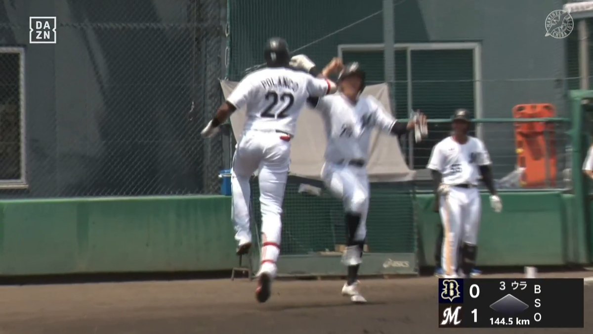 幕張で待つ 打った瞬間の確信ライナー弾 ポランコ ファーム第4号ホームラン ⚾️ロッテ×オリックス(ファーム) #chibalotte #だったらDAZN #イージースポーツ